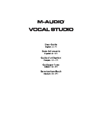 M-AUDIO Vocal Studio