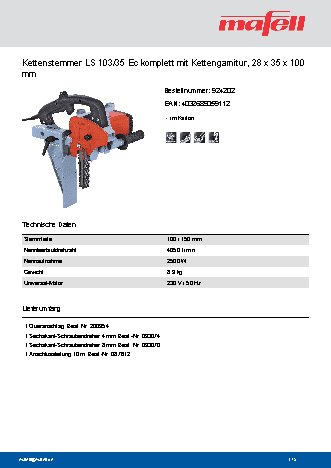 MAFELL LS 103/35 Ec (924236)