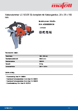 MAFELL LS 103/35 Ec (924238)