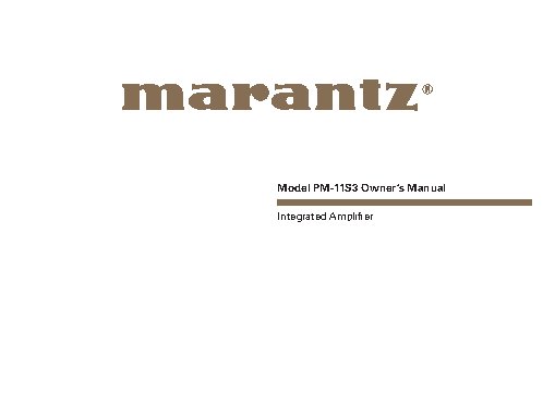 MARANTZ PM-11S3