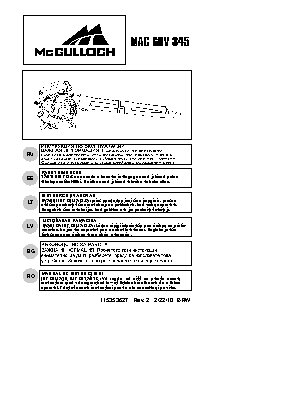 MCCULLOCH MAC GBV 345