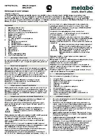 METABO BHE 20 Compact