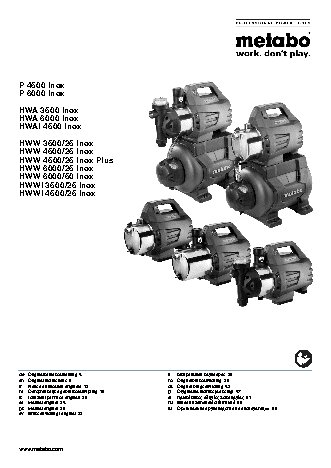 METABO HWW 4500/25 INOX PLUS
