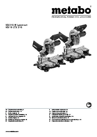 METABO KS 18 LTX 216