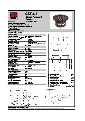 MOREL Classic Advanced Tweeter CAT 378