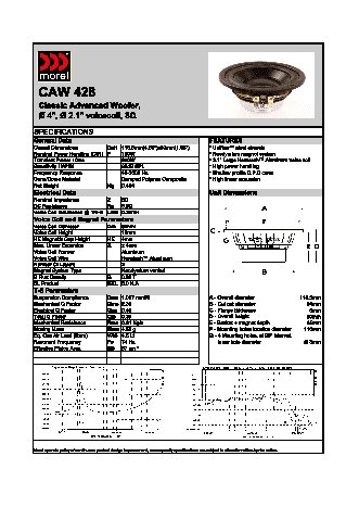 MOREL Classic Advanced Woofer CAW 428