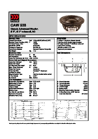 MOREL Classic Advanced Woofer CAW 538