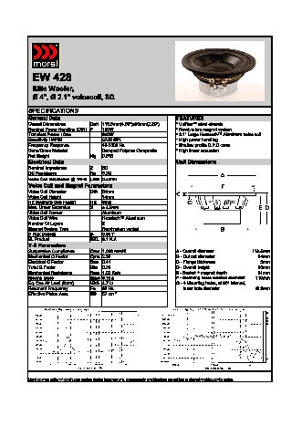 MOREL Elite Woofer EW 428