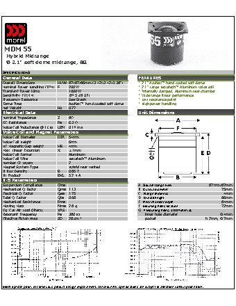 MOREL Midranges MDM 55