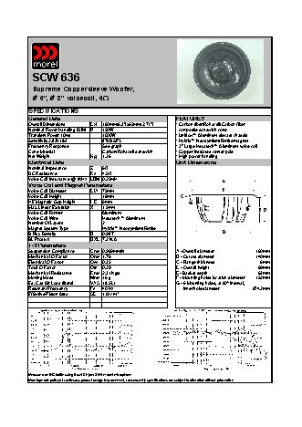 MOREL Supreme Coppersleeve Woofer SCW 636