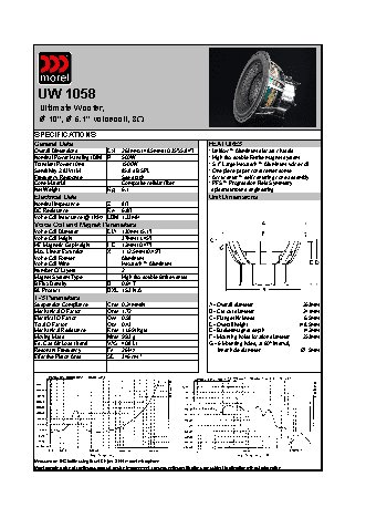 MOREL Ultimate Woofer UW 1058