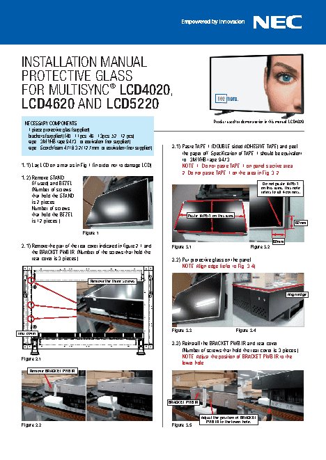 NEC Integrated Protective Glass