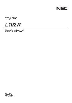 NEC L102W LED
