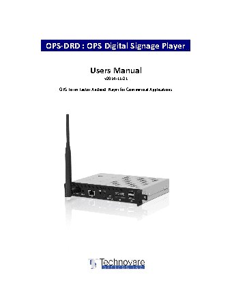 NEC OPS Digital Signage Player