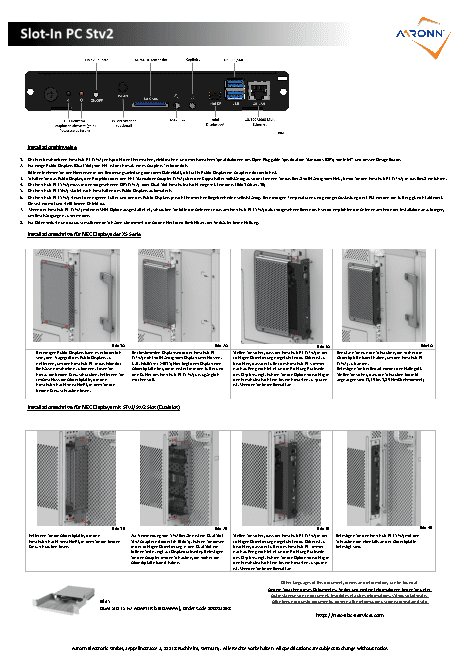 NEC Slot-In PC with Intel Core i5 2 x 2.7 GHz CPU OPS (configurable)