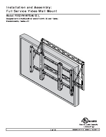NEC Videowall Mount PD02VW MFS 46 55 L