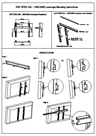 NEC Wall Mount PDW S 32-55 L