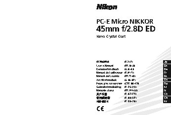 NIKON 45mm f 2.8D ED PC-E Nikkor