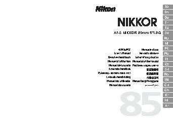 NIKON 85mm f-1.8G AF-S Nikkor