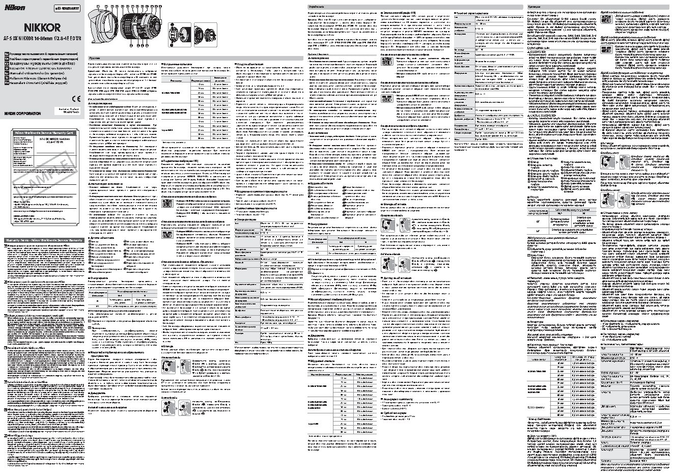 NIKON AF-S DX NIKKOR 16-80mm f/2.8-4E ED VR