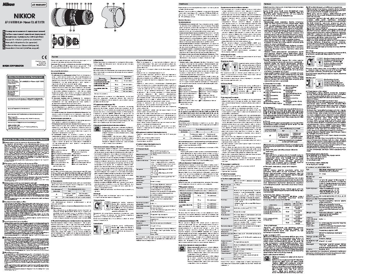 NIKON AF-S NIKKOR 24-70mm f/2.8E ED VR