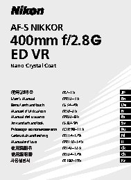 NIKON AF-S NIKKOR 400mm f/2.8G ED VR