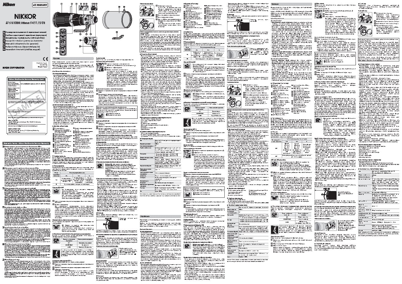 NIKON AF-S NIKKOR 500mm f/4E FL ED VR