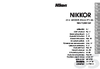 NIKON AF-S NIKKOR 85mm f/1.4G