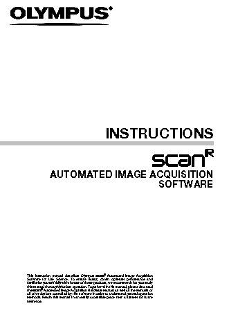 OLYMPUS scan R acquisition