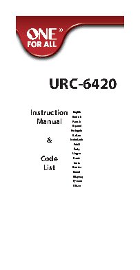 ONE FOR ALL URC6420 Simple 2
