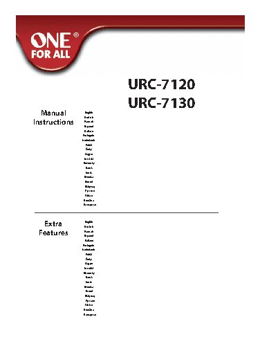 ONE FOR ALL URC7130 Essence 3