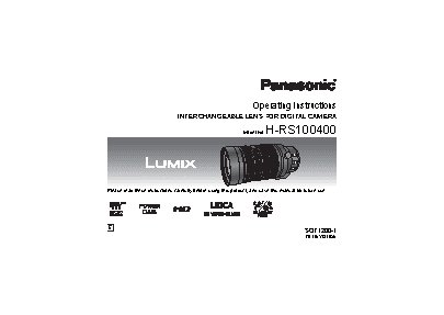PANASONIC Lumix H-RS100400 Leica DG Vario-Elmar 100-400mm f/4