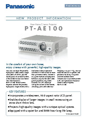 PANASONIC PT-AE100E