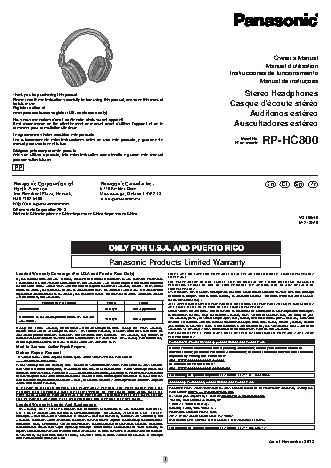 PANASONIC RP-HC800E-K