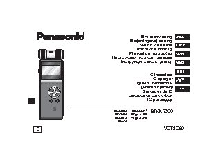PANASONIC RR-XR800