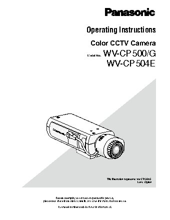 PANASONIC WV-CP500/G