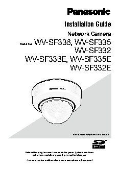 PANASONIC WV-SF336E