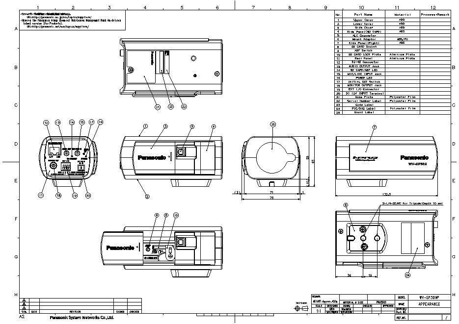 PANASONIC WV-SP509FH