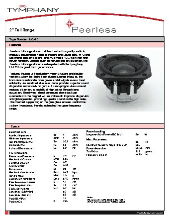 PEERLESS 2 4 Ohm 830983