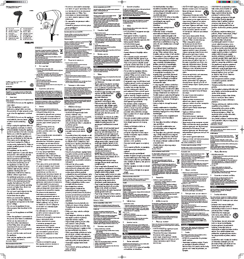 PHILIPS BHD001/00 Essential Care