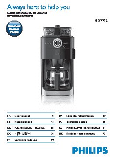 PHILIPS HD7762/00 Grind & Brew