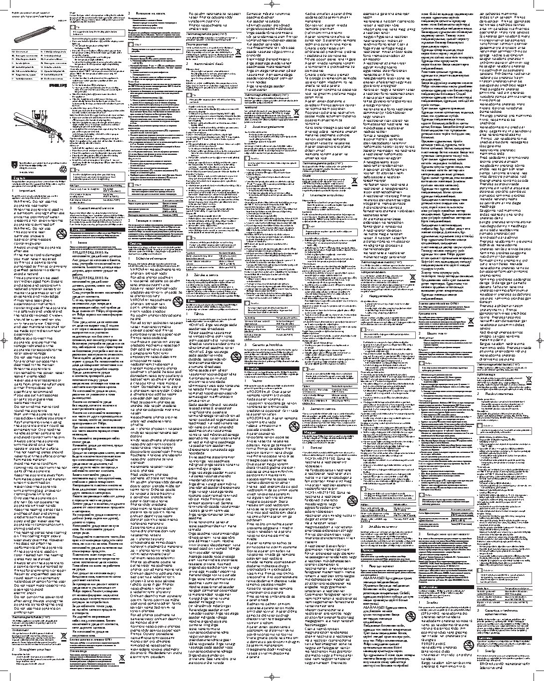 PHILIPS HP8344 Care & Control