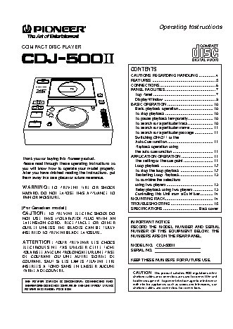 PIONEER CDJ-500II