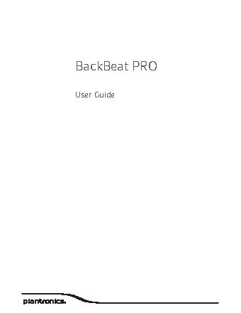 PLANTRONICS BackBeat PRO