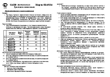 CASIO по модулю 5214