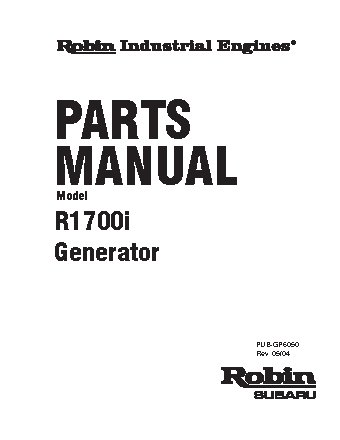 ROBIN SUBARU R1700i/50Hz