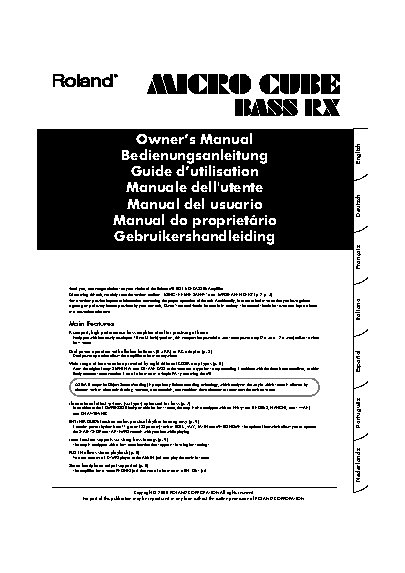ROLAND MicroCube Bass RX