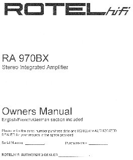 ROTEL RA970BX