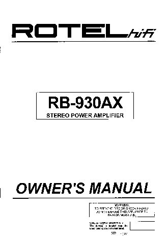 ROTEL RB930AX