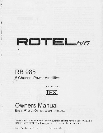 ROTEL RB985